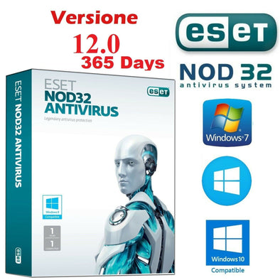 Eset Nod32 Antivirus - Global key - 1 PC / 1 Year Till 2020 - 365 days - V.12.0